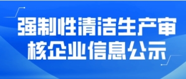 強制性清潔生產(chǎn)審核企業(yè)信息公示——龍巖中福木業(yè)有限公司